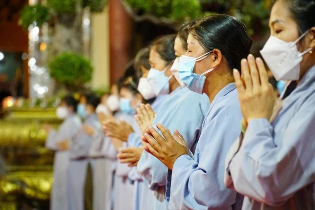 Phật tử tham dự đảm bảo 5K phòng chống dịch bệnh Covid-19