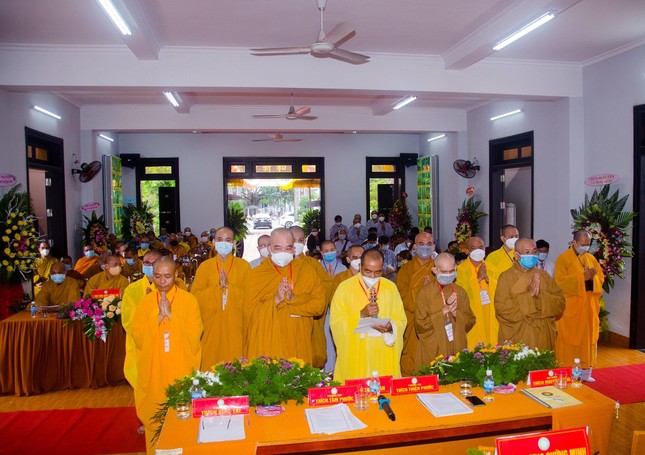 Tân Ban Trị sự Phật giáo huyện Cam Lâm nhiệm kỳ 2021-2026 ra mắt và phát biểu nhận nhiệm vụ tại đại hội
