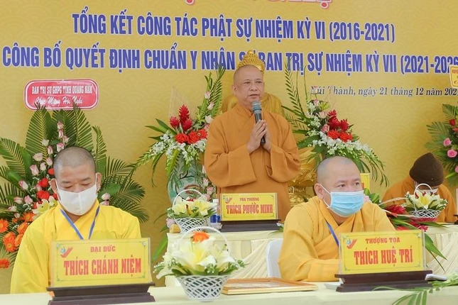 Hòa thượng Thích Phước Minh ban đạo từ