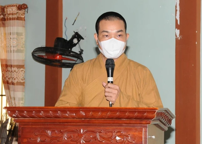 Đại đức Thích Viên Quán phát biểu chỉ đạo tại hội nghị