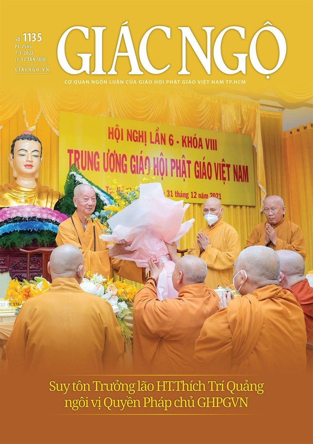 Bìa 1 báo Giác Ngộ số 1135 - Mỹ thuật: Tống Viết Diễn