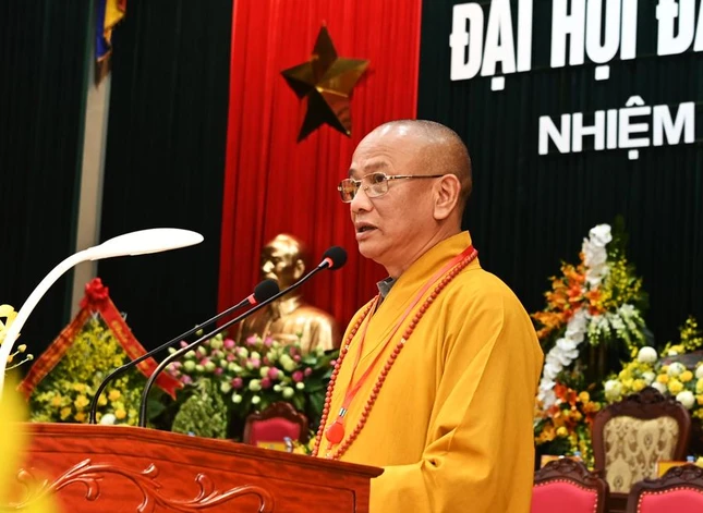 Hòa thượng Thích Quảng Hà phát biểu khai mạc