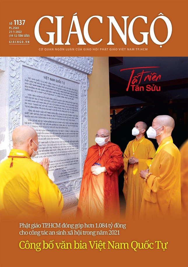 Bìa 1 báo Giác Ngộ số 1137 - Mỹ thuật: Tống Viết Diễn