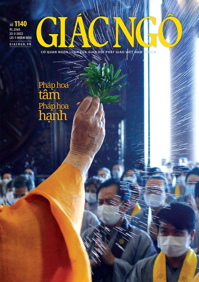 Bìa 1 báo Giác Ngộ số 1140 - Mỹ thuật: Tống Viết Diễn