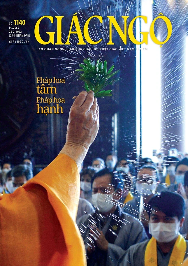 Bìa 1 báo Giác Ngộ số 1140 - Mỹ thuật: Tống Viết Diễn