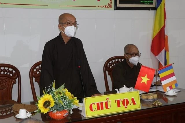 Hòa thượng Thích Nhựt Tấn phát biểu chỉ đạo