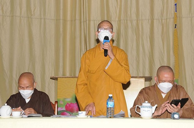 Hòa thượng Thích Thiện Thành phát biểu