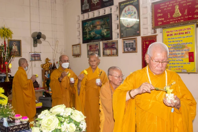 Nghi thức sái tịnh tâm linh khởi công tái thiết chùa Giác Hạnh