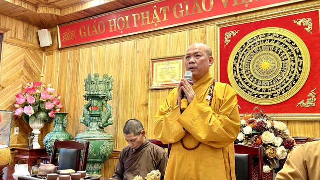 Thượng tọa Thích Nguyên Thành phát biểu chỉ đạo