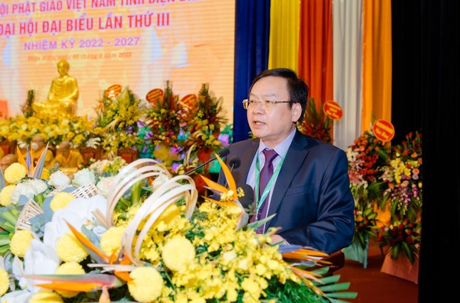 Phó Bí thư Thường trực Tỉnh ủy Mùa A Sơn phát biểu tại đại hội Phó Bí thư Thường trực Tỉnh ủy Mùa A Sơn phát biểu tại đại hội