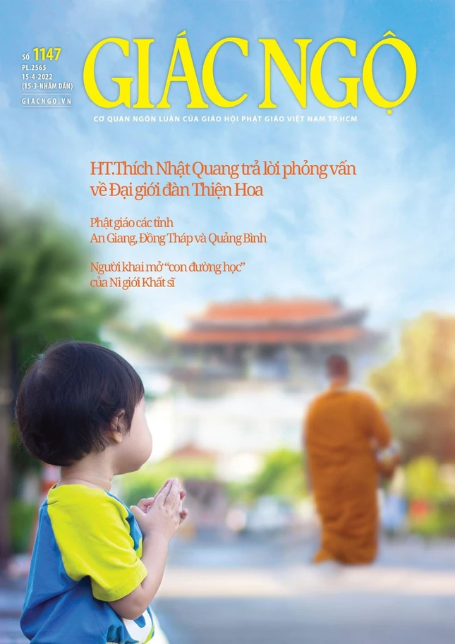 Bìa 1 báo Giác Ngộ số 1147 - Mỹ thuật: Tống Viết Diễn