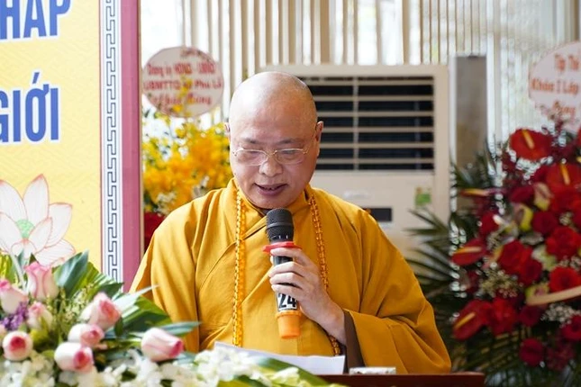 Hòa thượng Thích Thanh Giác phát biểu khai mạc