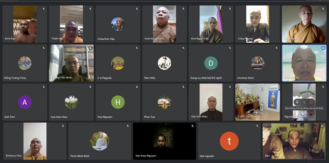 Phiên họp trực tuyến của Ban Trị sự Phật giáo tỉnh Nghệ An