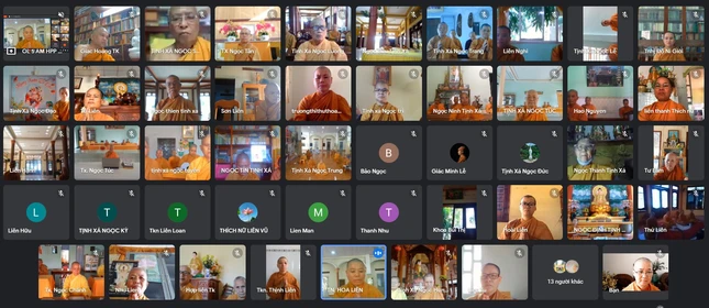 Khóa tu “Sống chung tu học” lần thứ 14 do chư Ni Giáo đoàn III - Hệ phái Khất sĩ tổ chức với hình thức trực tuyến