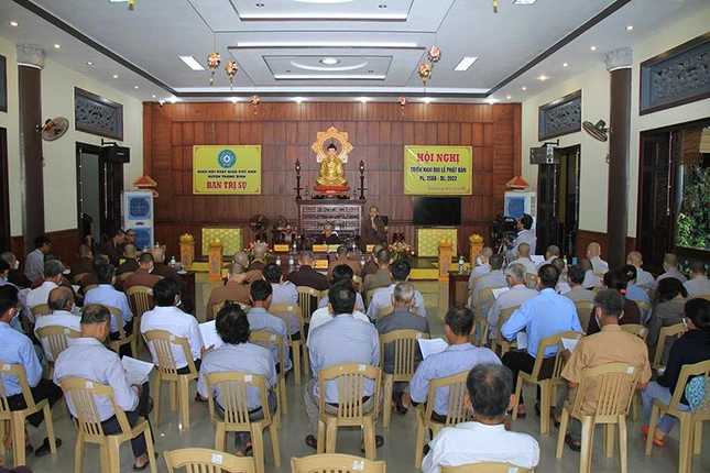 Quảng Nam: Ban Trị sự GHPGVN tỉnh và các huyện họp triển khai tổ chức Đại lễ Phật đản Phật lịch 2566 ảnh 3