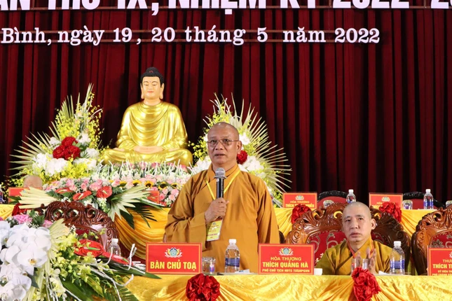 Hòa thượng Thích Quảng Hà phát biểu chỉ đạo