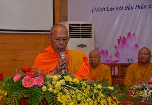 Hòa thượng Danh Đổng phát biểu khai mạc