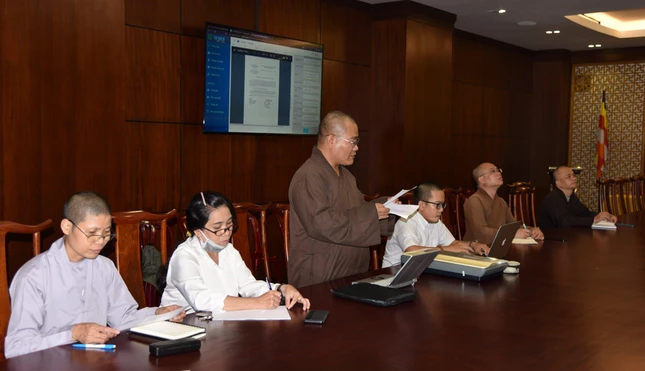 Thượng tọa Thích Hải Đạt nêu mục đích xây dựng thư viện số