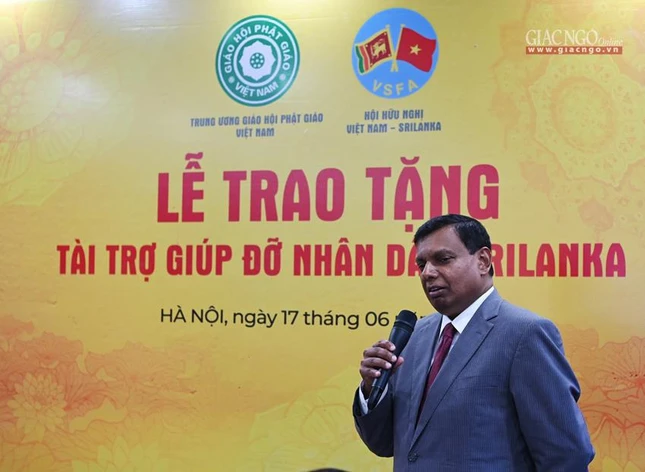 Ông Prasanna Gamaget phát biểu