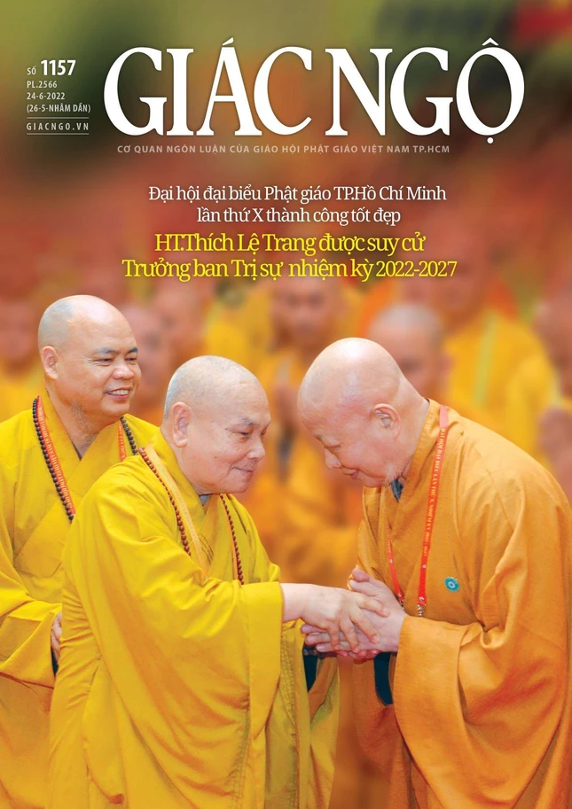 Bìa 1 báo Giác Ngộ số 1157 - Mỹ thuật: Tống Viết Diễn