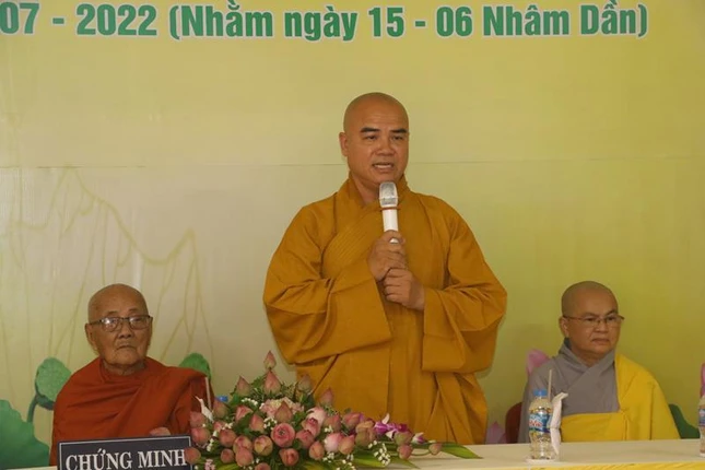 Thượng tọa Thích Tĩnh Triệt phát biểu khai mạc