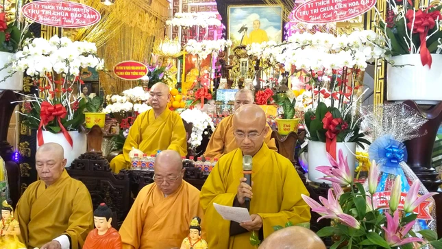 Thượng tọa Thích Thiện Quý phát biểu