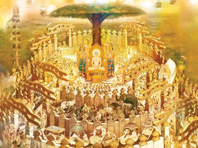 Tranh vẽ quang cảnh truyền giáo của đạo Jain