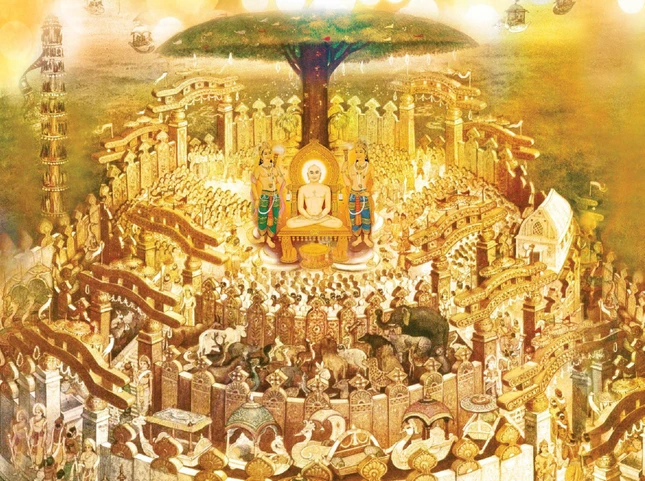 Tranh vẽ quang cảnh truyền giáo của đạo Jain