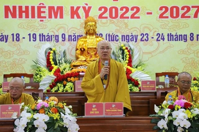 Hòa thượng Thích Quảng Tùng phát biểu khai mạc