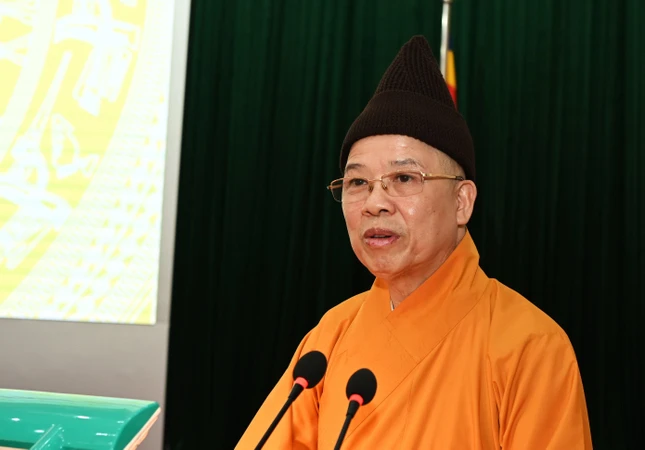 Hòa thượng Thích Thanh Quyết phát biểu