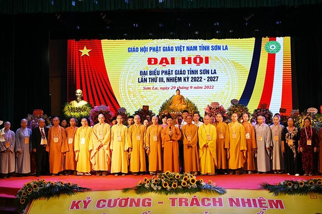 Tân Ban Trị sự GHPGVN tỉnh Sơn La, nhiệm kỳ 2022-2027 ra mắt và phát biểu nhận nhiệm vụ tại đại hội