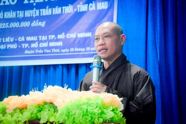 Thượng tọa Thích Trí Chơn phát biểu