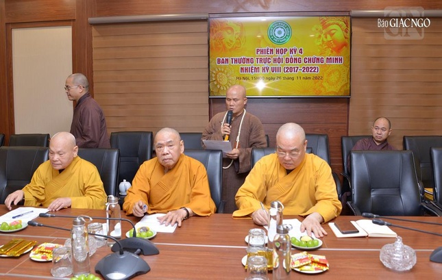 Thượng toạ Thích Giác Dũng trình dự thảo tu chỉnh Quy chế hoạt động Ban Thường trực Hội đồng Chứng minh, Hội đồng Giám luật