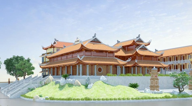 Chánh điện chùa Phù Liễn sau khi hoàn thiện