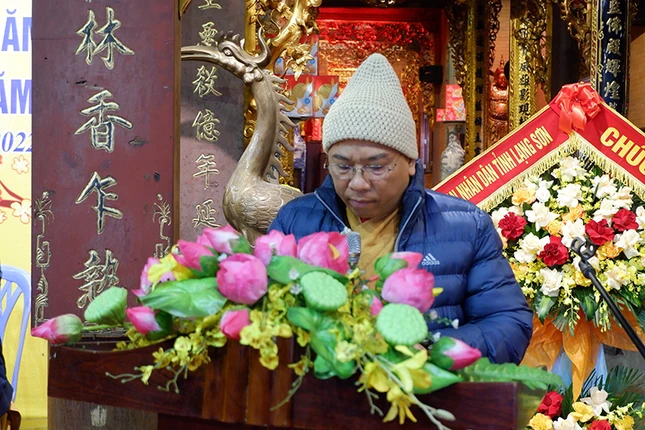 Thượng tọa Thích Quảng Truyền phát biểu khai mạc