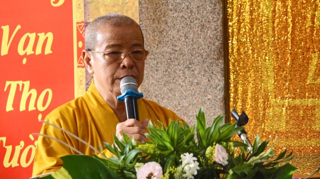 Hòa thượng Thích Trí Minh phát biểu khai mạc