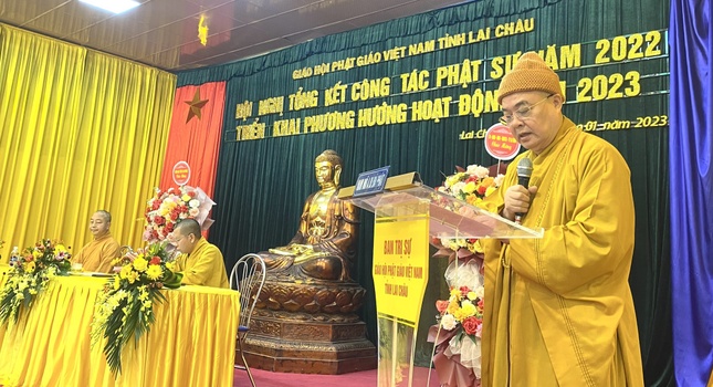 Hoà thượng Thích Thanh Nhiễu phát biểu khai mạc