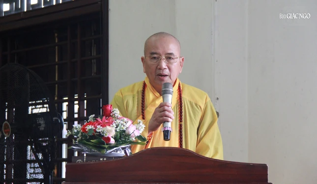 Hòa thượng Thích Khế Chơn phát biểu khai mạc