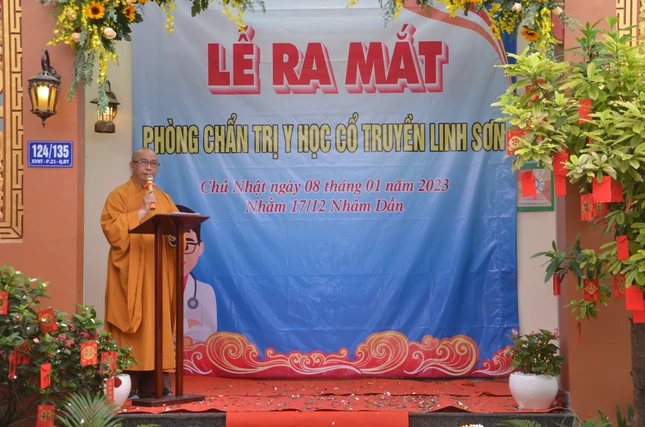 Thượng tọa Thích Tâm Chơn phát biểu