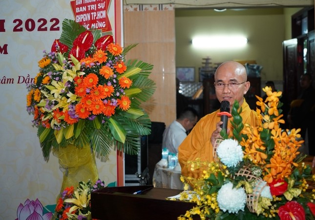 Thượng tọa Thích Thiện Quý phát biểu chỉ đạo