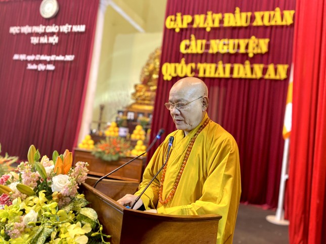 Hòa thượng Thích Quảng Tùng phát biểu đúc kết hội nghị