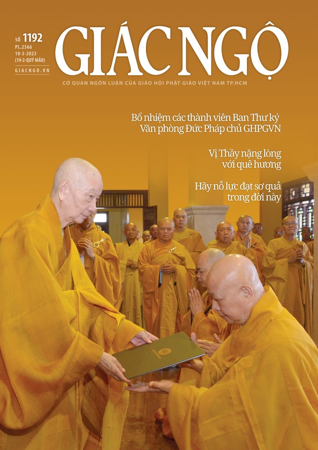 Bìa báo Giác Ngộ số 1192 - Mỹ thuật: Tống Viết Diễn