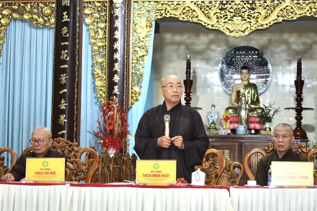 Hòa thượng Thích Minh Nhật phát biểu khai mạc