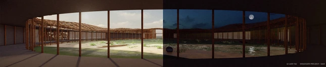 Đồ án tốt nghiệp "Trung tâm sinh hoạt văn hóa Phá Tam Giang” - Ảnh: NVCC