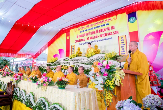 Thượng tọa Thích Tâm Đức phát biểu