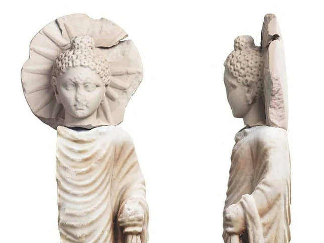 Tượng Phật được phát hiện tại cảng biển Berenice, Ai Cập - Ảnh: Bộ Du lịch và Cổ vật Ai Cập