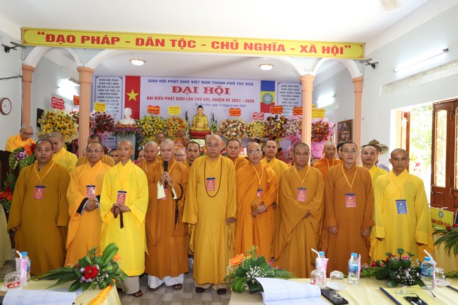 Tân Ban Trị sự GHPGVN TP.Tuy Hoà ra mắt đại hội và phát biểu nhận nhiệm vụ