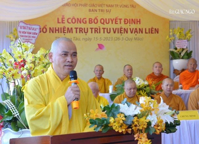 Thượng tọa Thích Thiện Thông công bố quyết định bổ nhiệm