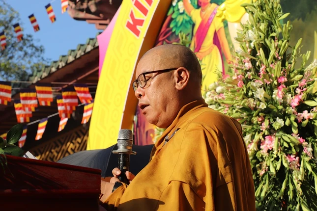 Buổi lễ khép lại sau lời cảm tạ của Thượng tọa Thích Đạo Không, Phó ban kiêm Chánh Thư Ký Ban Trị sự GHPGVN tỉnh