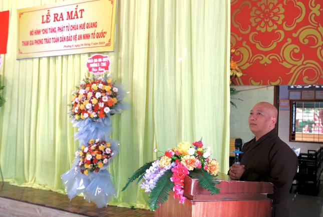 Thượng tọa Thích Giác Nguyên phát biểu Thượng tọa Thích Giác Nguyên phát biểu